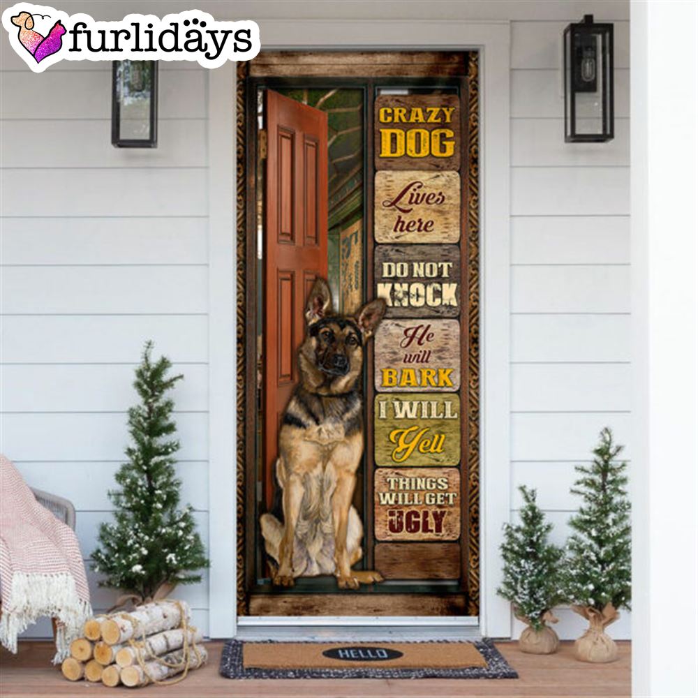 German Shepherd Door Cover Xmas Outdoor Decoration Gifts For Dog Lovers 6 German Shepherd Door Cover Xmas Outdoor Decoration Gifts For Dog Lovers 6
