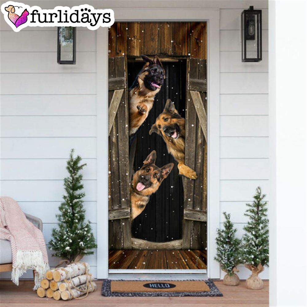 German Shepherd Happy Farmhouse Door Cover Xmas Outdoor Decoration Gifts For Dog Lovers 6 German Shepherd Happy Farmhouse Door Cover Xmas Outdoor Decoration Gifts For Dog Lovers 6