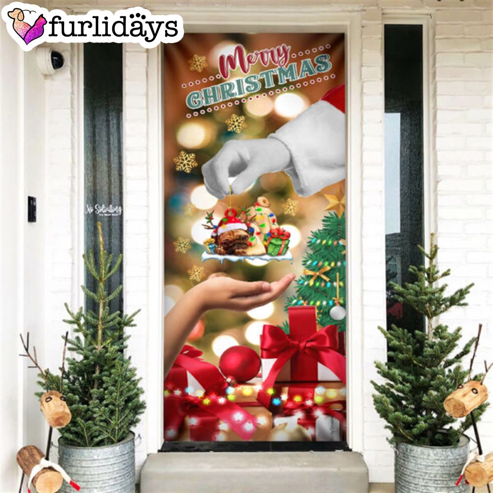 Give Pug Dog Door Cover Christmas Door Cover Xmas Outdoor Decoration Gifts For Dog Lovers 7 Give Pug Dog Door Cover Christmas Door Cover Xmas Outdoor Decoration Gifts For Dog Lovers 7