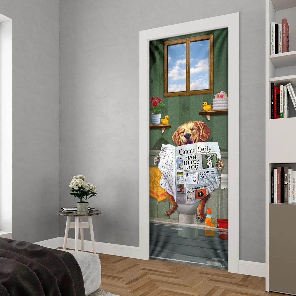 Golden Retriever Bathroom Door Cover Xmas Outdoor Decoration Gifts For Dog Lovers 3 Golden Retriever Bathroom Door Cover Xmas Outdoor Decoration Gifts For Dog Lovers 3