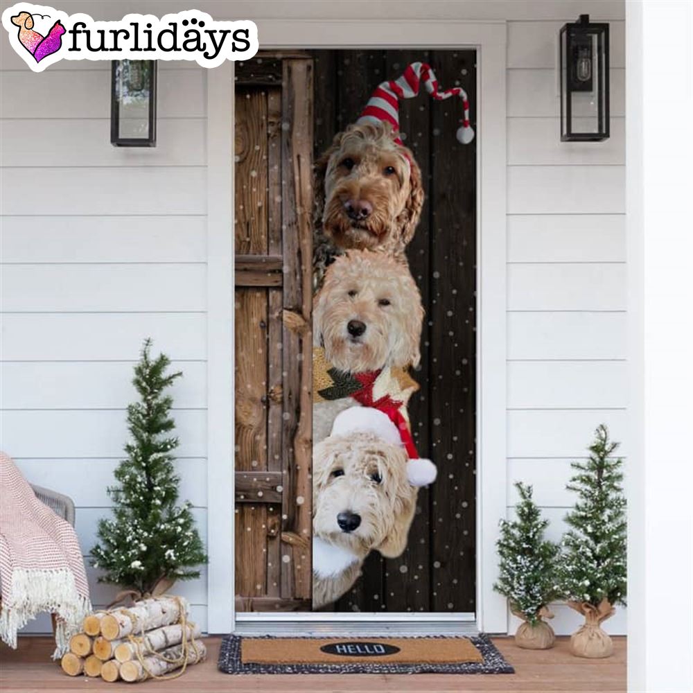 Goldendoodle Christmas Door Cover Xmas Gifts For Pet Lovers Christmas Gift For Friends Goldendoodle Christmas Door Cover Xmas Gifts For Pet Lovers Christmas Gift For Friends