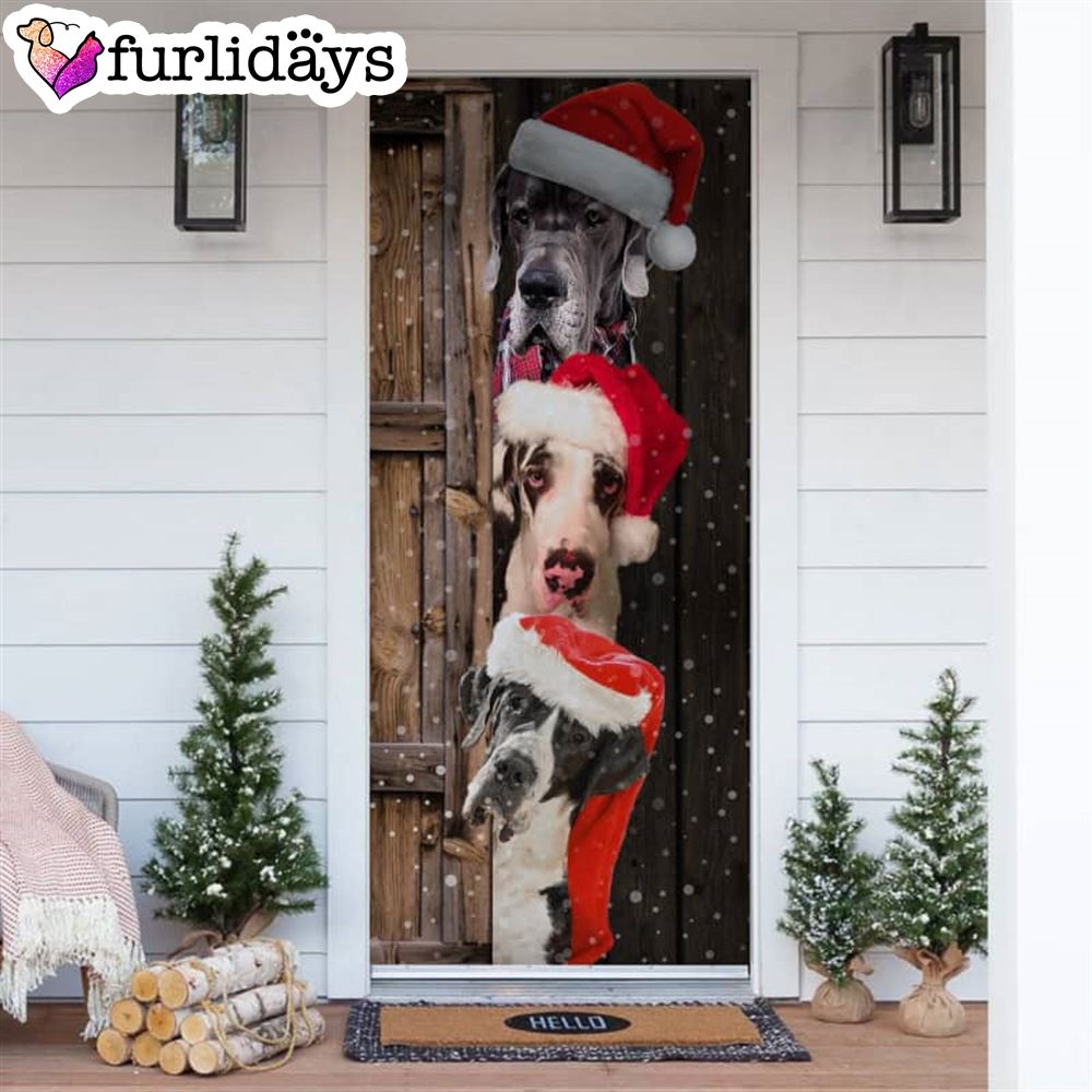 Great Dane Christmas Door Cover Xmas Gifts For Pet Lovers Christmas Gift For Friends Great Dane Christmas Door Cover Xmas Gifts For Pet Lovers Christmas Gift For Friends