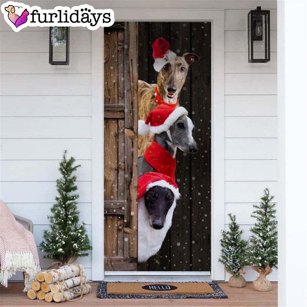 Greyhound Christmas Door Cover Xmas Gifts For Pet Lovers Christmas Gift For Friends Greyhound Christmas Door Cover Xmas Gifts For Pet Lovers Christmas Gift For Friends