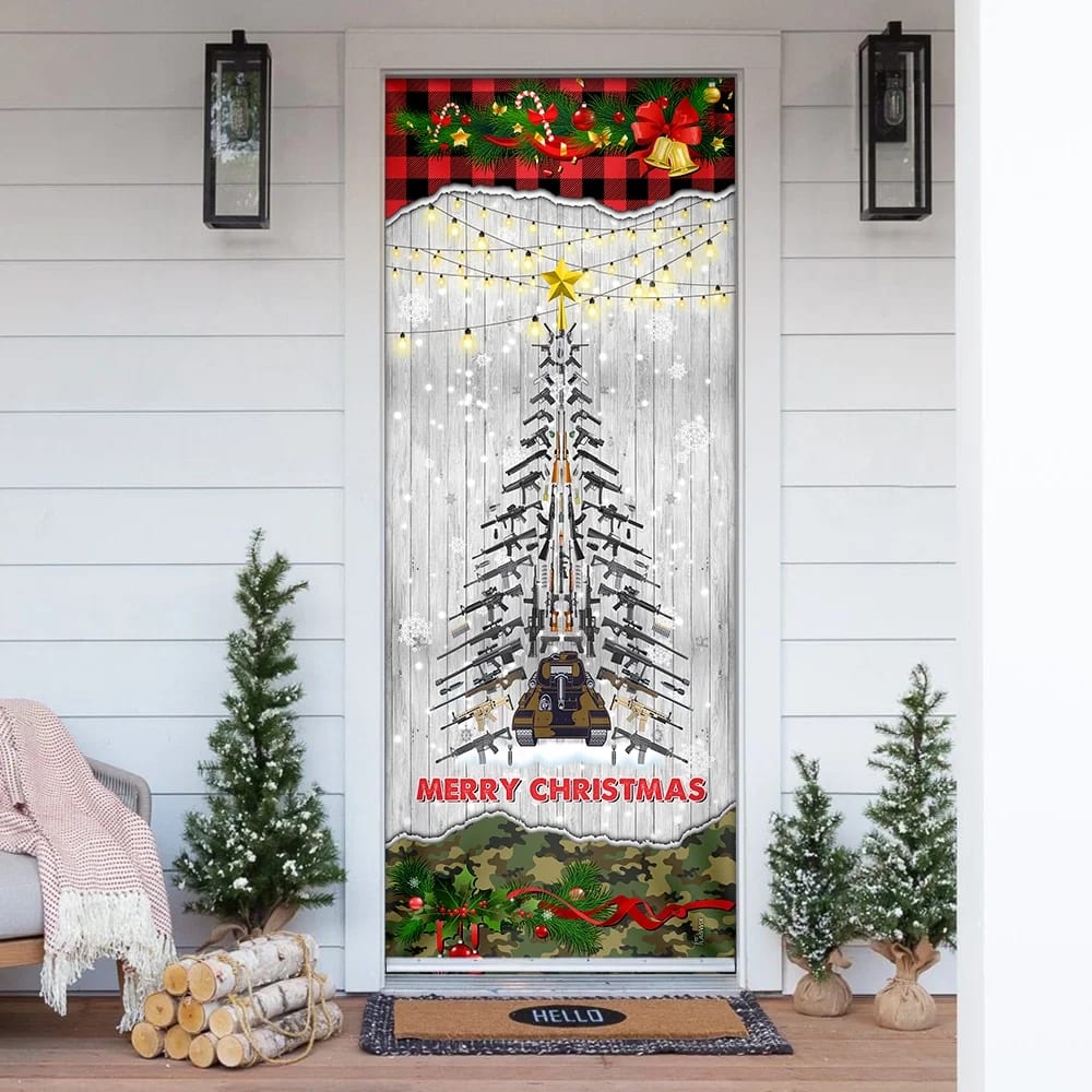 Gun Christmas Tree Door Cover Unique Gifts Doorcover Housewarming Gifts 1 Gun Christmas Tree Door Cover Unique Gifts Doorcover Housewarming Gifts 1