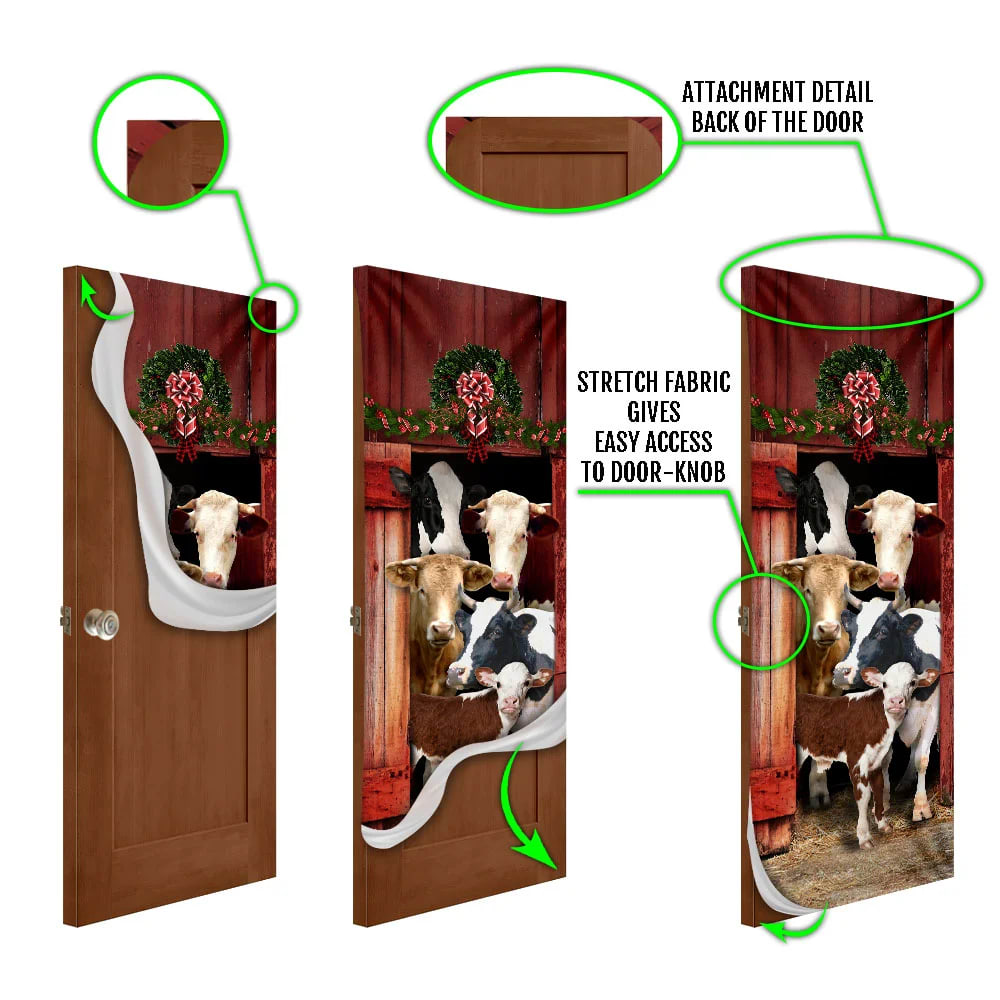 Happy Family Cattle Door Cover Unique Gifts Doorcover Holiday Decor 6 Happy Family Cattle Door Cover Unique Gifts Doorcover Holiday Decor 6