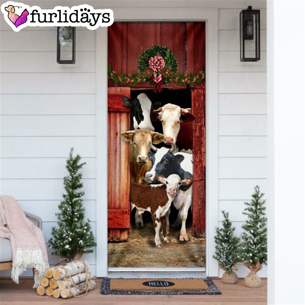 Happy Family Cattle Door Cover Unique Gifts Doorcover Holiday Decor 7 Happy Family Cattle Door Cover Unique Gifts Doorcover Holiday Decor 7