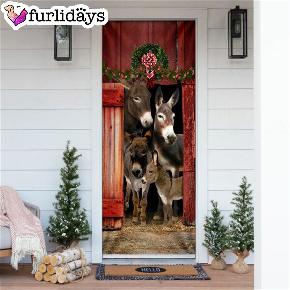 Happy Family Donkey Door Cover Unique Gifts Doorcover Holiday Decor 7 Happy Family Donkey Door Cover Unique Gifts Doorcover Holiday Decor 7