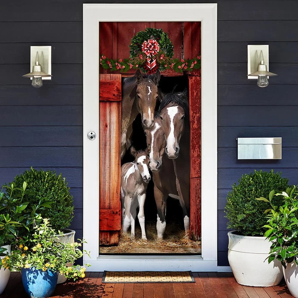 Happy Family Horse Door Cover Unique Gifts Doorcover Housewarming Gifts 2 Happy Family Horse Door Cover Unique Gifts Doorcover Housewarming Gifts 2