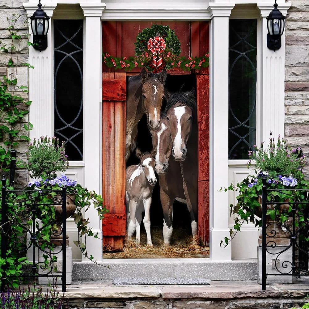 Happy Family Horse Door Cover Unique Gifts Doorcover Housewarming Gifts 3 Happy Family Horse Door Cover Unique Gifts Doorcover Housewarming Gifts 3