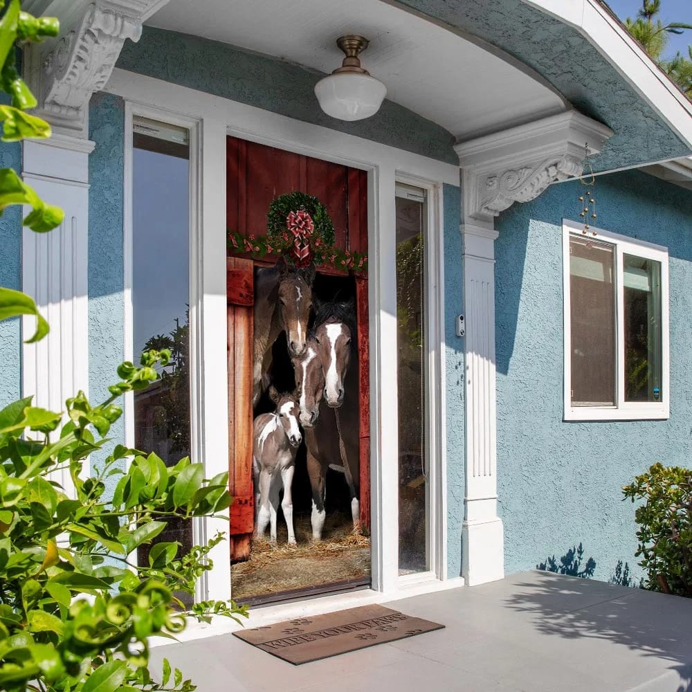 Happy Family Horse Door Cover Unique Gifts Doorcover Housewarming Gifts 5 Happy Family Horse Door Cover Unique Gifts Doorcover Housewarming Gifts 5