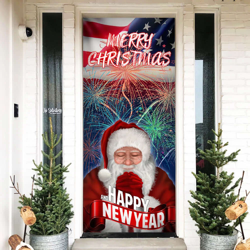 Happy New Year And Merry Christmas Door Cove Christmas Outdoor Decoration Unique Gifts Doorcover 1 Happy New Year And Merry Christmas Door Cove Christmas Outdoor Decoration Unique Gifts Doorcover 1