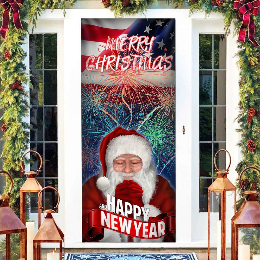 Happy New Year And Merry Christmas Door Cove Christmas Outdoor Decoration Unique Gifts Doorcover 3 Happy New Year And Merry Christmas Door Cove Christmas Outdoor Decoration Unique Gifts Doorcover 3