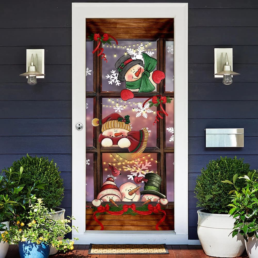 Happy Three Snowmen Door Cover Door Christmas Cover Christmas Outdoor Decoration Unique Gifts Doorcover 2 Happy Three Snowmen Door Cover Door Christmas Cover Christmas Outdoor Decoration Unique Gifts Doorcover 2