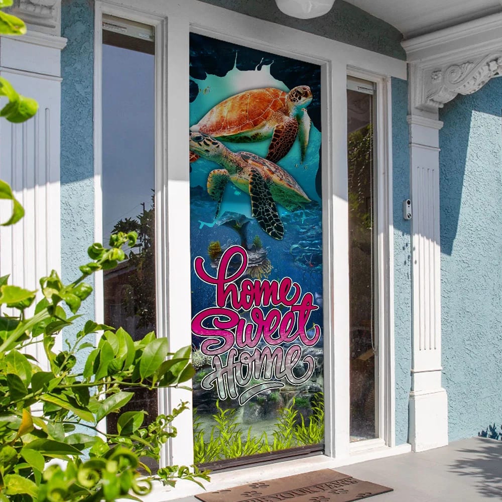 Home Sweet Home. Turtle Lover Door Cover Unique Gifts Doorcover Holiday Decor 3 Home Sweet Home. Turtle Lover Door Cover Unique Gifts Doorcover Holiday Decor 3