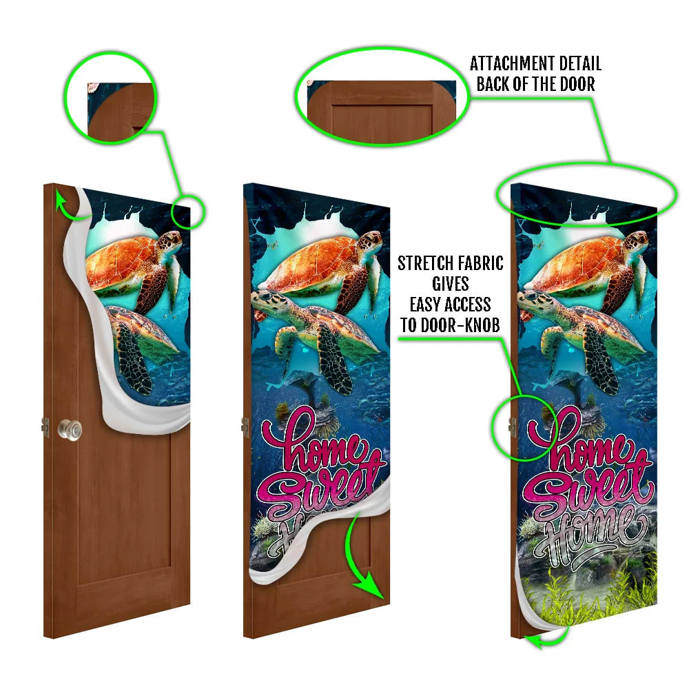 Home Sweet Home. Turtle Lover Door Cover Unique Gifts Doorcover Holiday Decor 5 Home Sweet Home. Turtle Lover Door Cover Unique Gifts Doorcover Holiday Decor 5