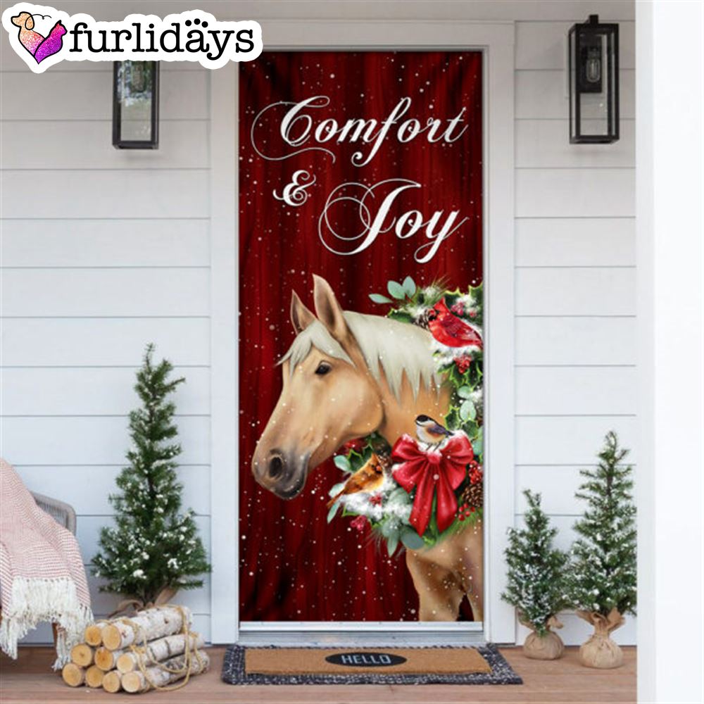 Horse Comfort And Joy Christmas Door Cover Christmas Outdoor Decoration Unique Gifts Doorcover 6 Horse Comfort And Joy Christmas Door Cover Christmas Outdoor Decoration Unique Gifts Doorcover 6