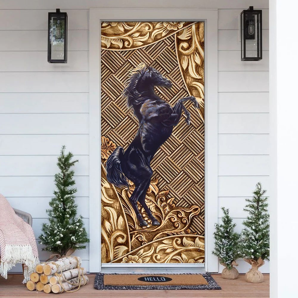 Horse Door Cover Unique Gifts Doorcover Christmas Gift For Friends 1 Horse Door Cover Unique Gifts Doorcover Christmas Gift For Friends 1