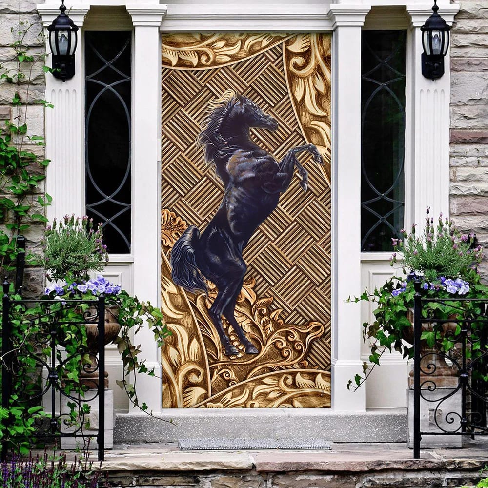 Horse Door Cover Unique Gifts Doorcover Christmas Gift For Friends 3 Horse Door Cover Unique Gifts Doorcover Christmas Gift For Friends 3