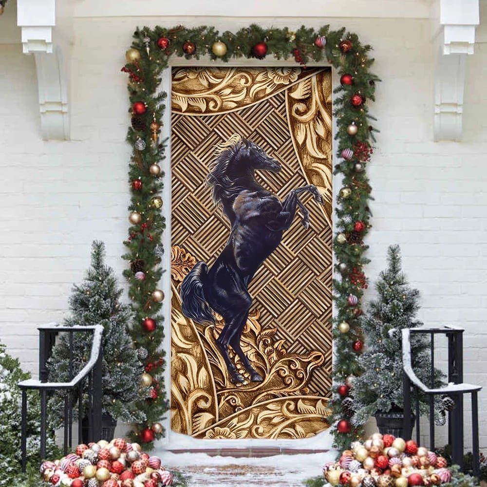 Horse Door Cover Unique Gifts Doorcover Christmas Gift For Friends 4 Horse Door Cover Unique Gifts Doorcover Christmas Gift For Friends 4