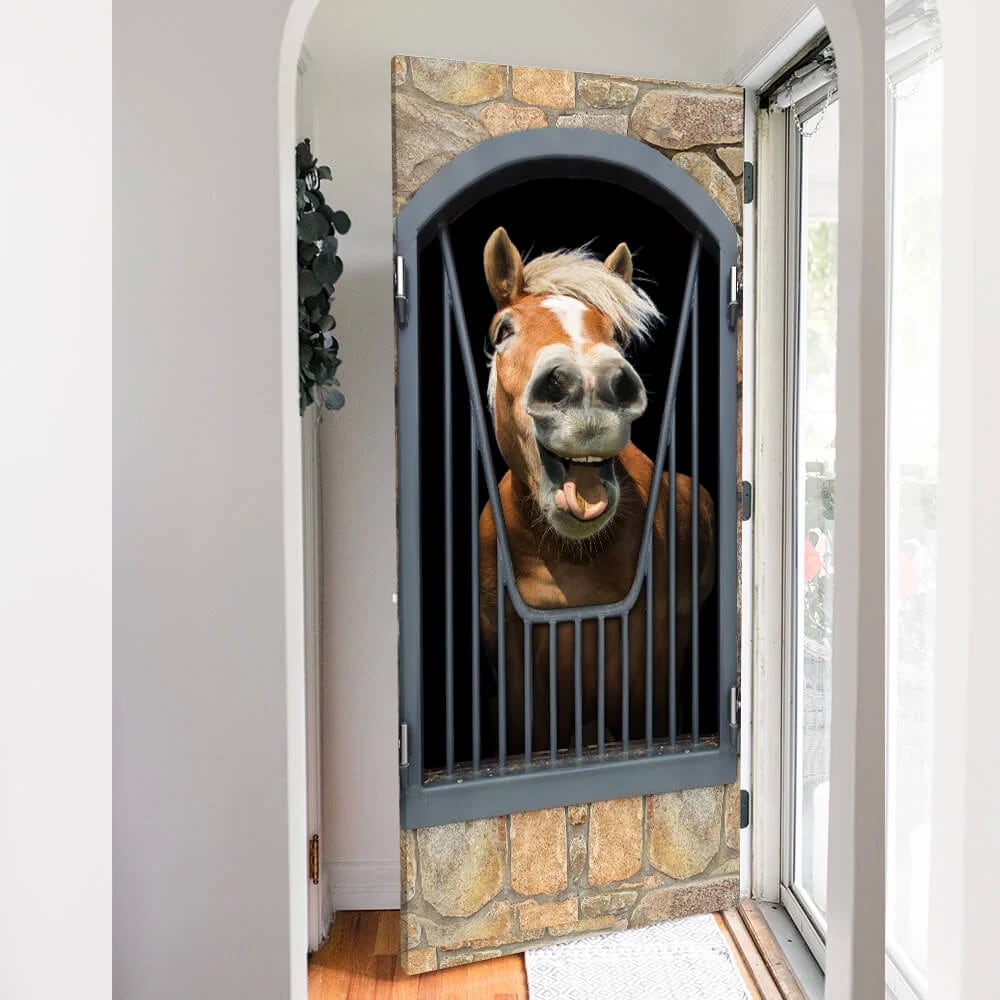 Horse Door Cover Happy Life Unique Gifts Doorcover Holiday Decor 5 Horse Door Cover Happy Life Unique Gifts Doorcover Holiday Decor 5