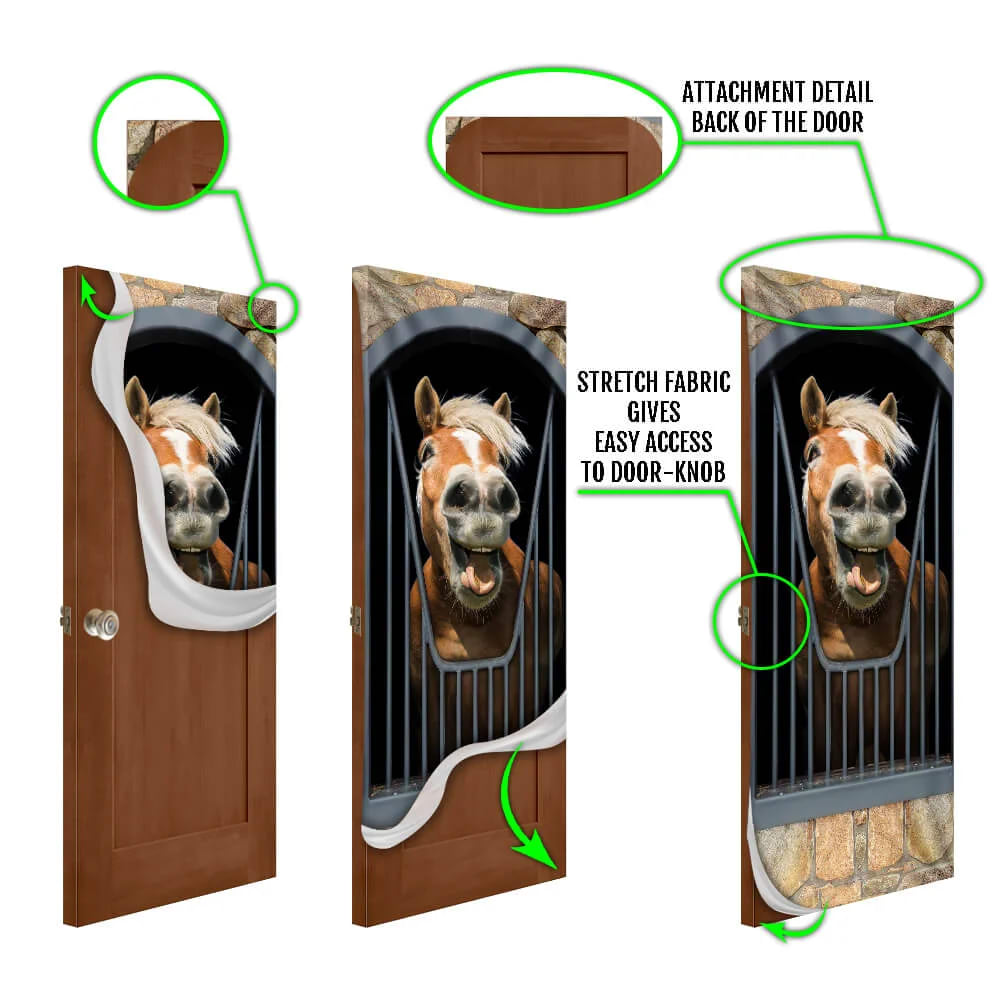 Horse Door Cover Happy Life Unique Gifts Doorcover Holiday Decor 6 Horse Door Cover Happy Life Unique Gifts Doorcover Holiday Decor 6