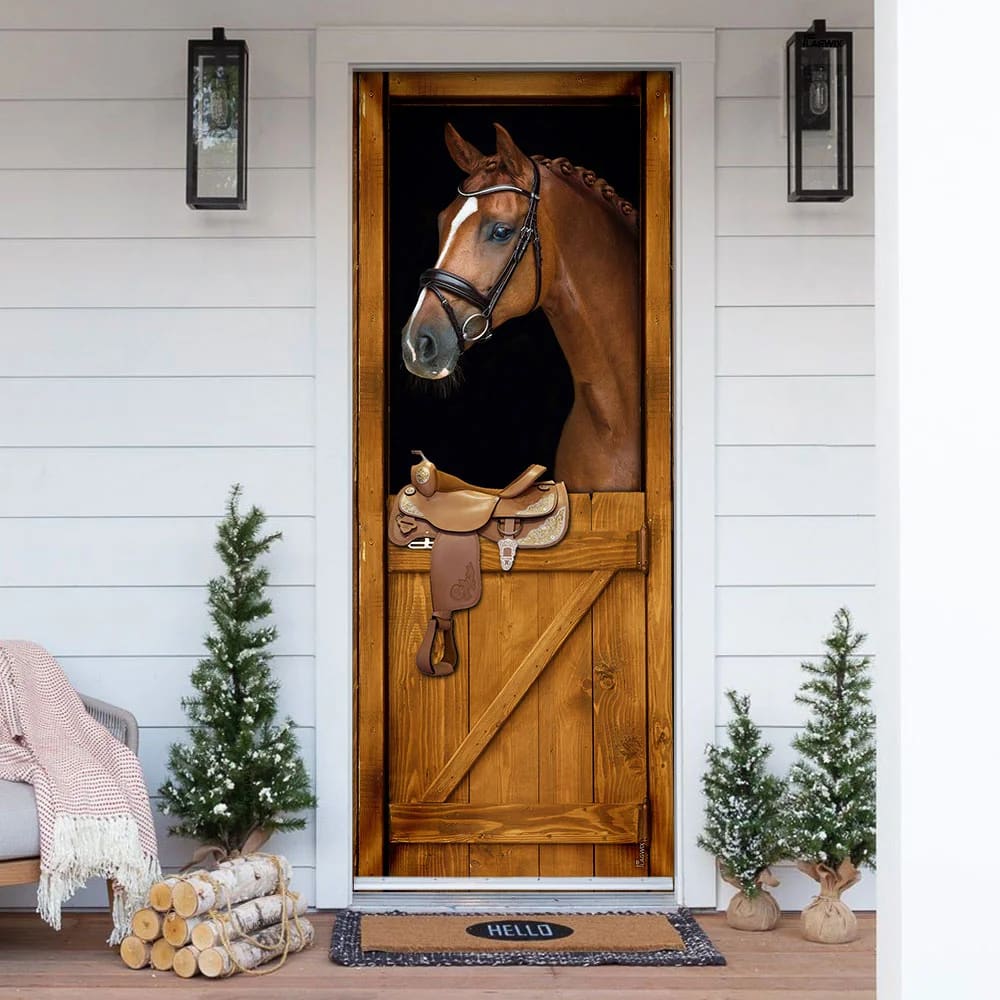 Horse In Stable Door Cover Unique Gifts Doorcover Christmas Gift For Friends 1 Horse In Stable Door Cover Unique Gifts Doorcover Christmas Gift For Friends 1