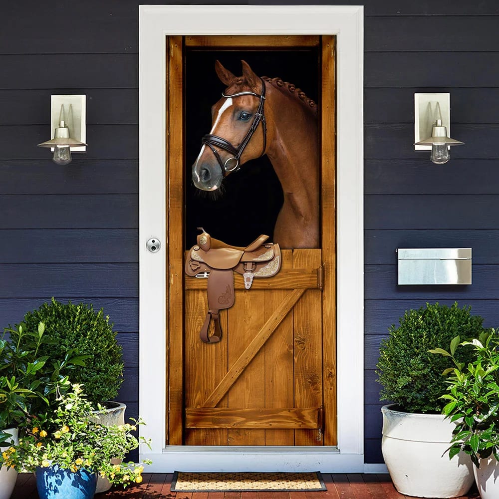 Horse In Stable Door Cover Unique Gifts Doorcover Christmas Gift For Friends 2 Horse In Stable Door Cover Unique Gifts Doorcover Christmas Gift For Friends 2