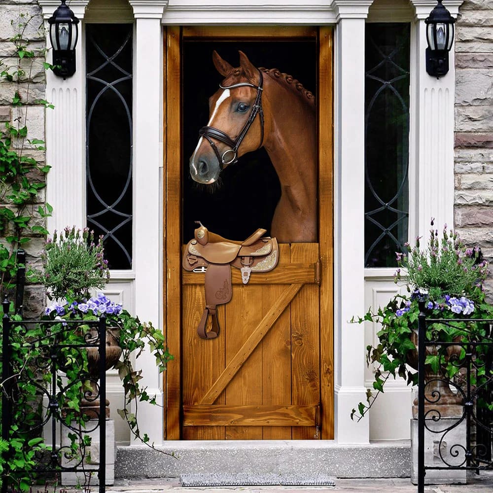 Horse In Stable Door Cover Unique Gifts Doorcover Christmas Gift For Friends 3 Horse In Stable Door Cover Unique Gifts Doorcover Christmas Gift For Friends 3