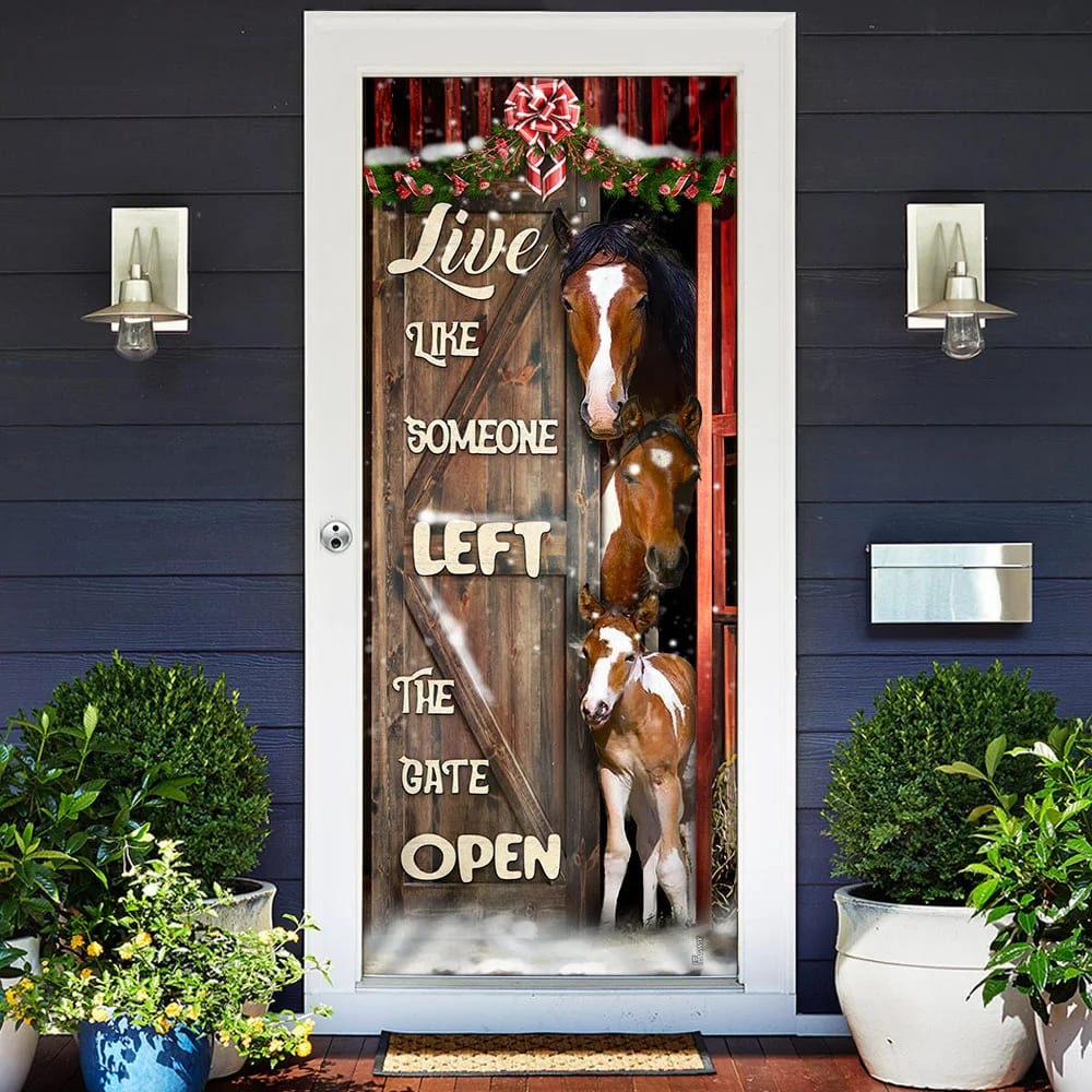 Horse Life Door Cover Unique Gifts Doorcover Christmas Gift For Friends 2 Horse Life Door Cover Unique Gifts Doorcover Christmas Gift For Friends 2