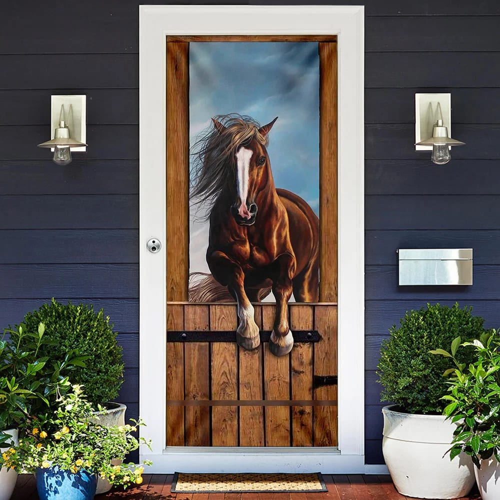Horse Stall Door Cover Unique Gifts Doorcover Housewarming Gifts 2 Horse Stall Door Cover Unique Gifts Doorcover Housewarming Gifts 2