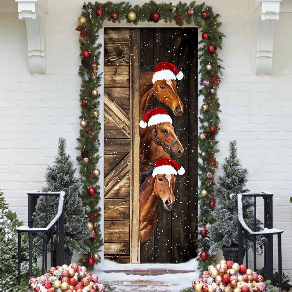 Horses Door Cover Unique Gifts Doorcover Christmas Gift For Friends 4 Horses Door Cover Unique Gifts Doorcover Christmas Gift For Friends 4