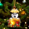 Irish-Wolfhound In Golden Egg Christmas Ornament – Car Ornament – Unique Dog Gifts For Owners