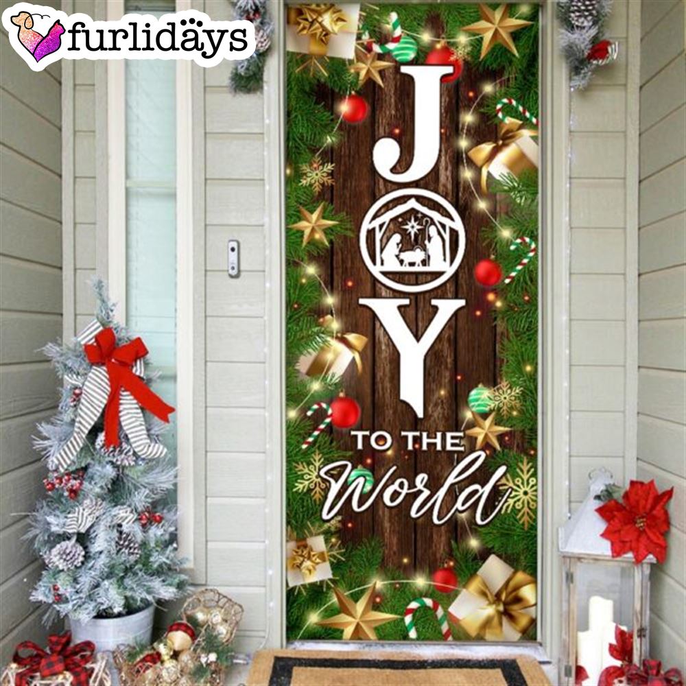 Joy To The World Christmas Door Cover Unique Gifts Doorcover Holiday Decor 8