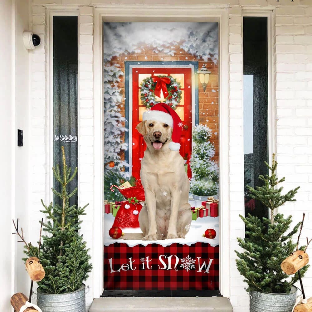 Labrador Retriever Let It Snow Christmas Door Cover Xmas Outdoor Decoration Gifts For Dog Lovers 1 Labrador Retriever Let It Snow Christmas Door Cover Xmas Outdoor Decoration Gifts For Dog Lovers 1