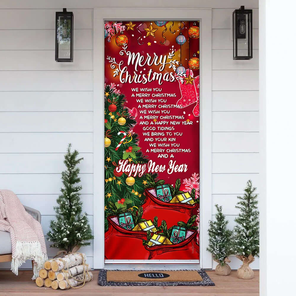 Merry Christmas And Happy New Year Door Cover Light Pray Door Cover Unique Gifts Doorcover 1 Merry Christmas And Happy New Year Door Cover Light Pray Door Cover Unique Gifts Doorcover 1