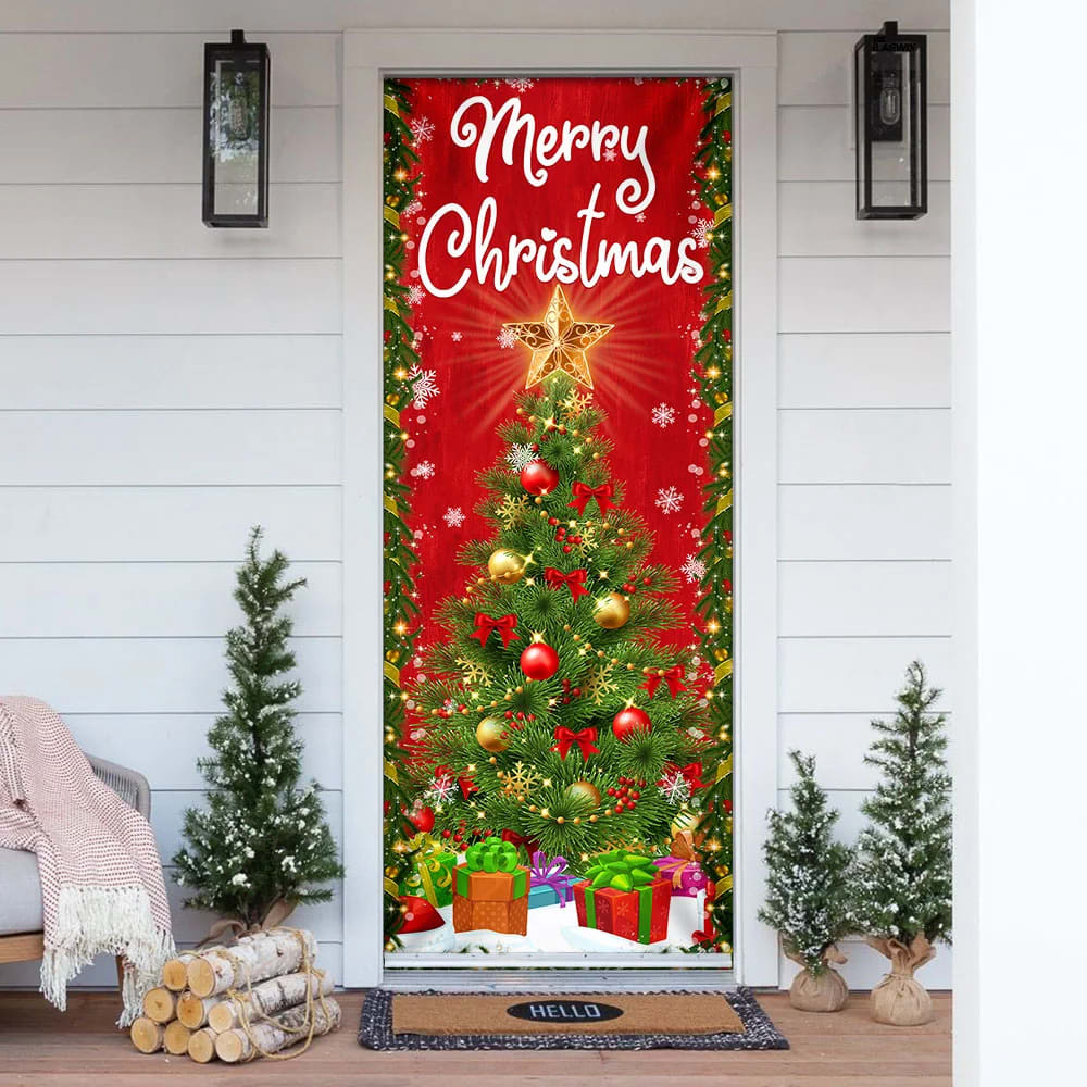 Merry Christmas Door Cover Christmas Tree Decor Unique Gifts Doorcover 3 Merry Christmas Door Cover Christmas Tree Decor Unique Gifts Doorcover 3