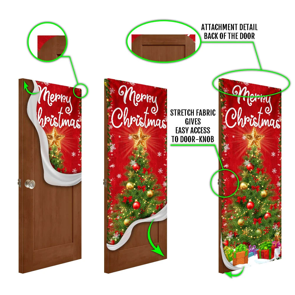 Merry Christmas Door Cover Christmas Tree Decor Unique Gifts Doorcover 5 Merry Christmas Door Cover Christmas Tree Decor Unique Gifts Doorcover 5