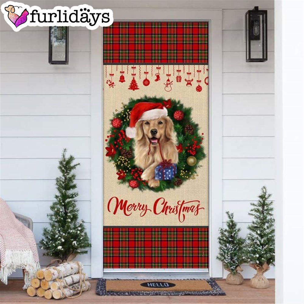 Merry Christmas Golden Retriever Door Cover Xmas Gifts For Pet Lovers Christmas Decor Merry Christmas Golden Retriever Door Cover Xmas Gifts For Pet Lovers Christmas Decor