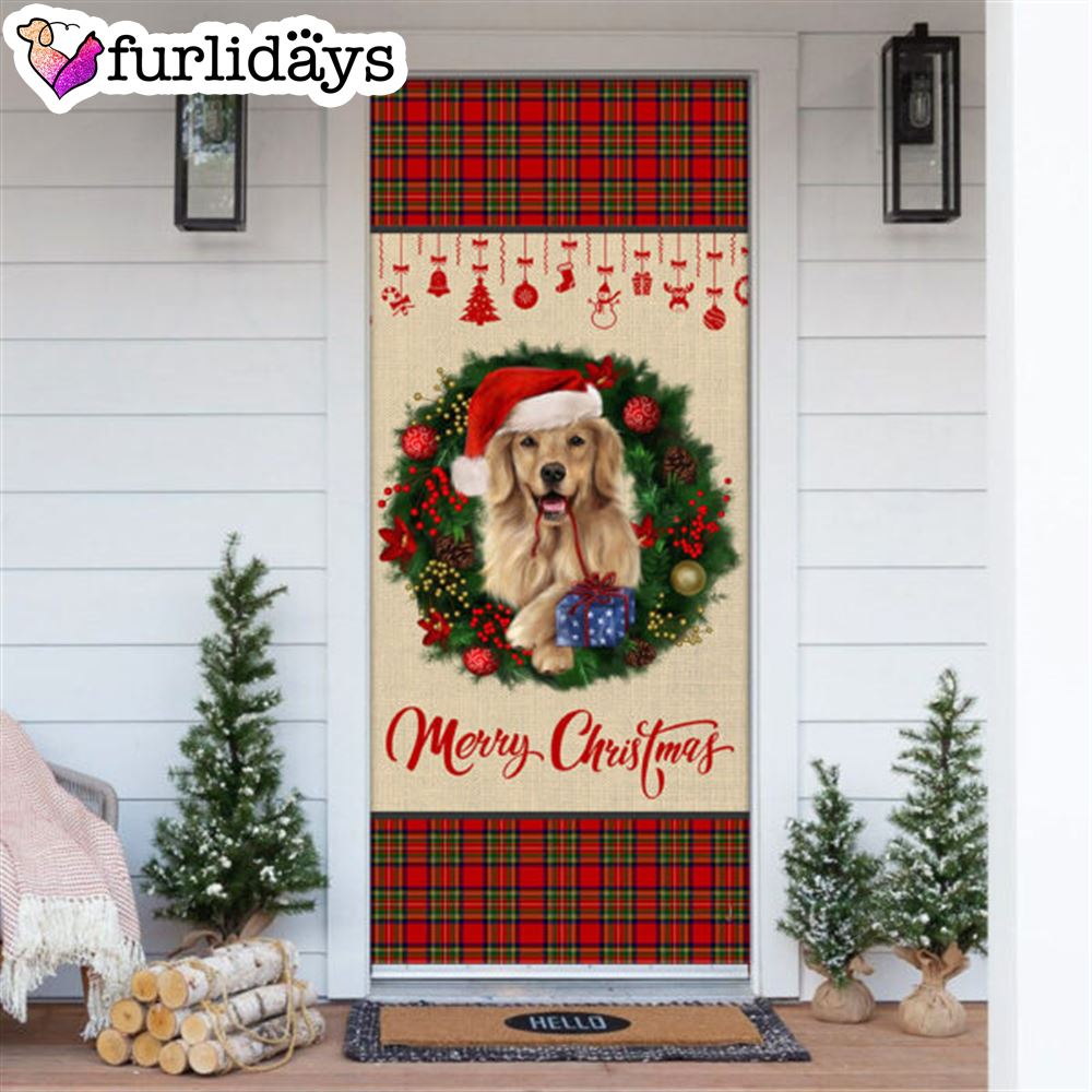Merry Christmas Golden Retriever Door Cover Xmas Outdoor Decoration Gifts For Dog Lovers 6 Merry Christmas Golden Retriever Door Cover Xmas Outdoor Decoration Gifts For Dog Lovers 6