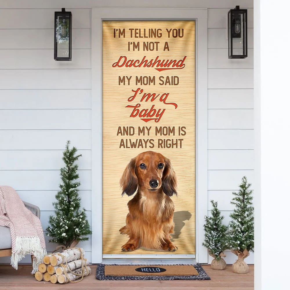 My Mom Said I m A Baby Dachshund Door Cover Xmas Outdoor Decoration Gifts For Dog Lovers 1 My Mom Said I m A Baby Dachshund Door Cover Xmas Outdoor Decoration Gifts For Dog Lovers 1