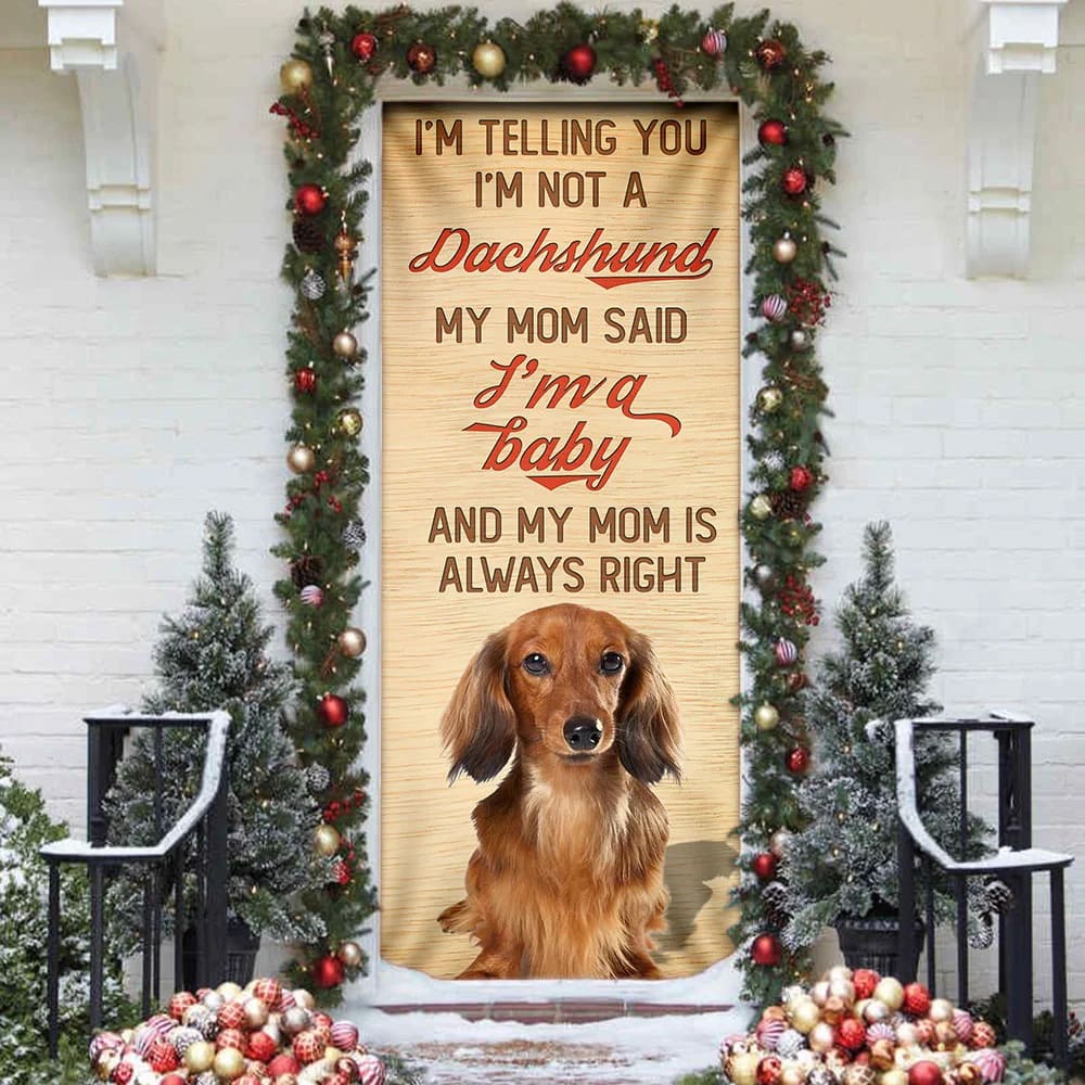 My Mom Said I m A Baby Dachshund Door Cover Xmas Outdoor Decoration Gifts For Dog Lovers 4 My Mom Said I m A Baby Dachshund Door Cover Xmas Outdoor Decoration Gifts For Dog Lovers 4