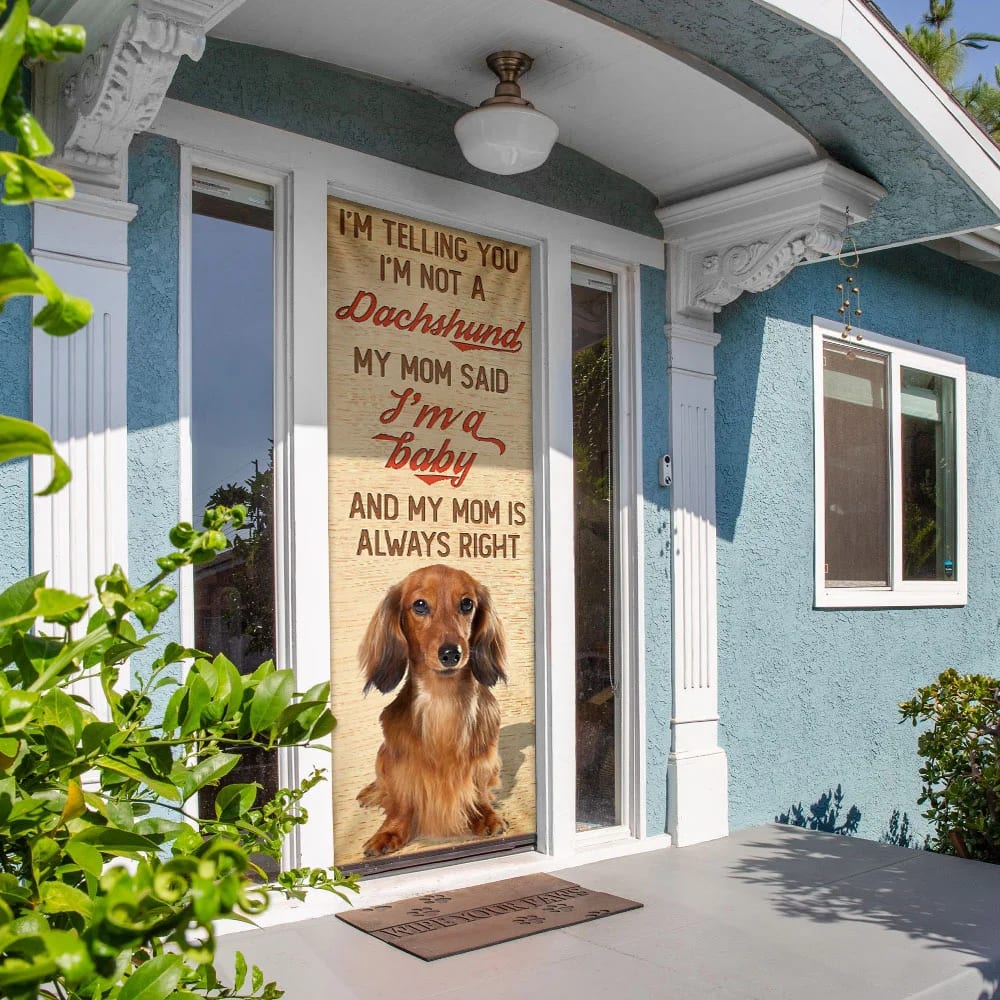 My Mom Said I m A Baby Dachshund Door Cover Xmas Outdoor Decoration Gifts For Dog Lovers 5 My Mom Said I m A Baby Dachshund Door Cover Xmas Outdoor Decoration Gifts For Dog Lovers 5