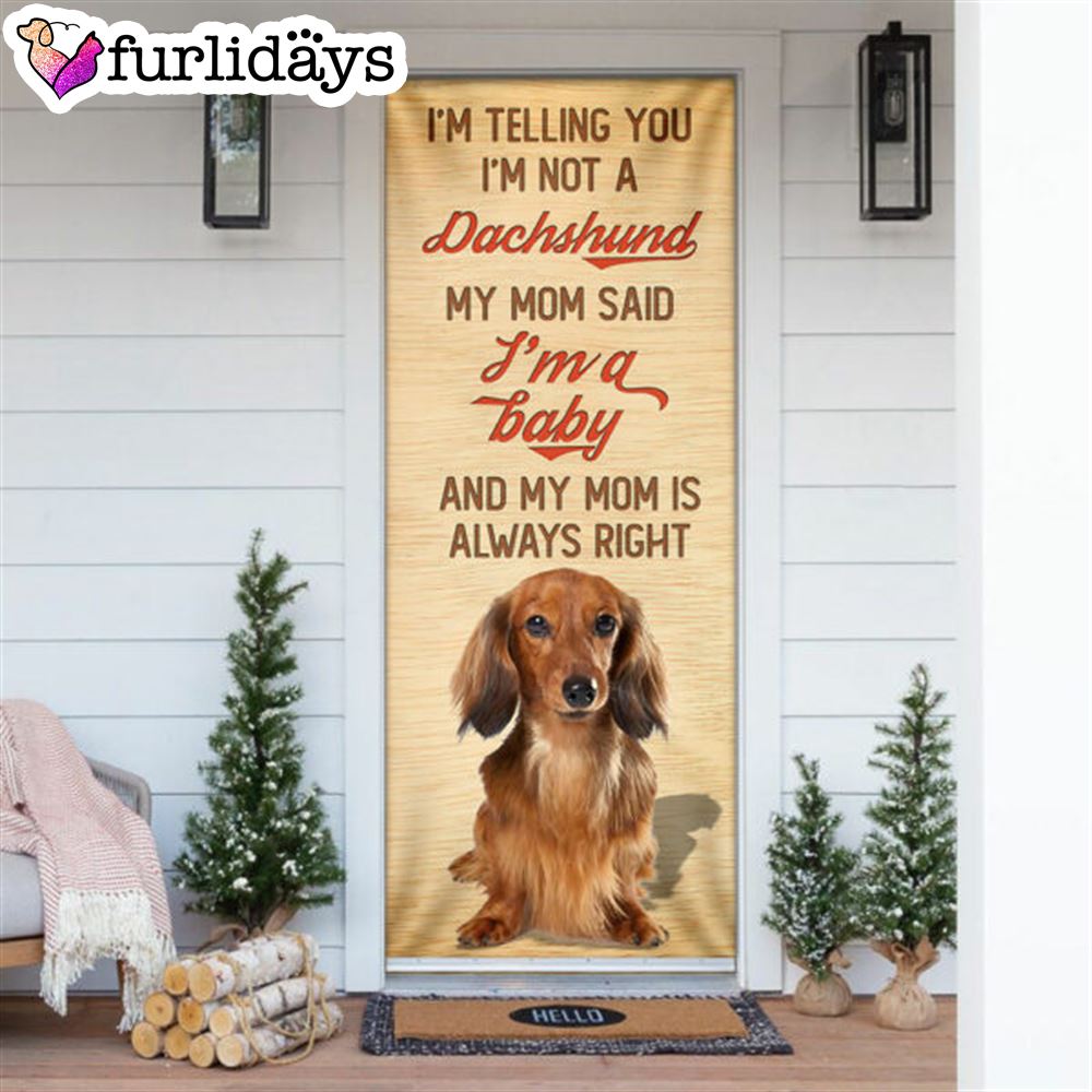 My Mom Said I m A Baby Dachshund Door Cover Xmas Outdoor Decoration Gifts For Dog Lovers 6 My Mom Said I m A Baby Dachshund Door Cover Xmas Outdoor Decoration Gifts For Dog Lovers 6
