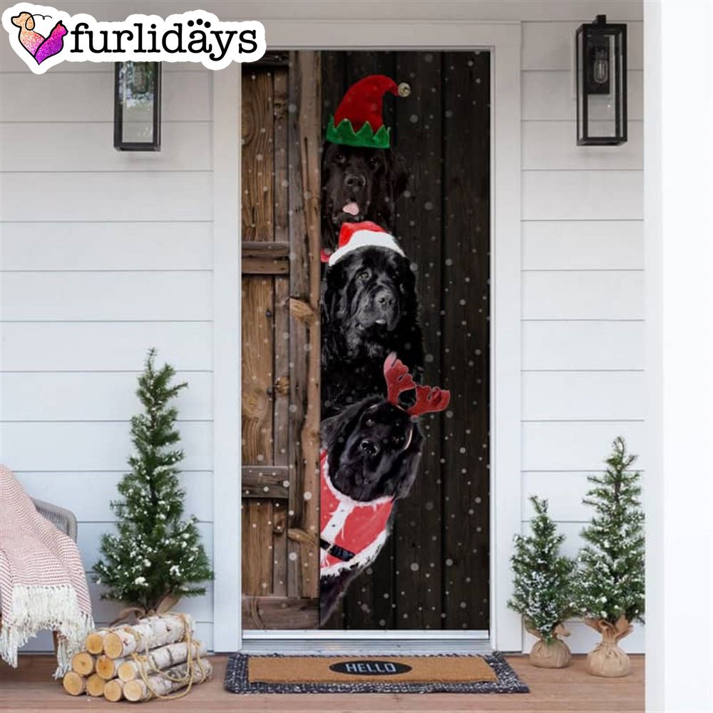 Newfoundland Christmas Door Cover Xmas Gifts For Pet Lovers Christmas Gift For Friends Newfoundland Christmas Door Cover Xmas Gifts For Pet Lovers Christmas Gift For Friends