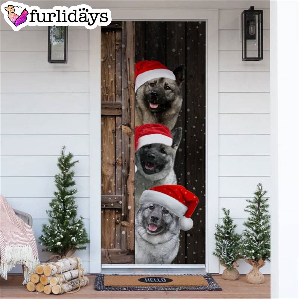 Norwegian Elkhound Christmas Door Cover Xmas Gifts For Pet Lovers Christmas Gift For Friends Norwegian Elkhound Christmas Door Cover Xmas Gifts For Pet Lovers Christmas Gift For Friends