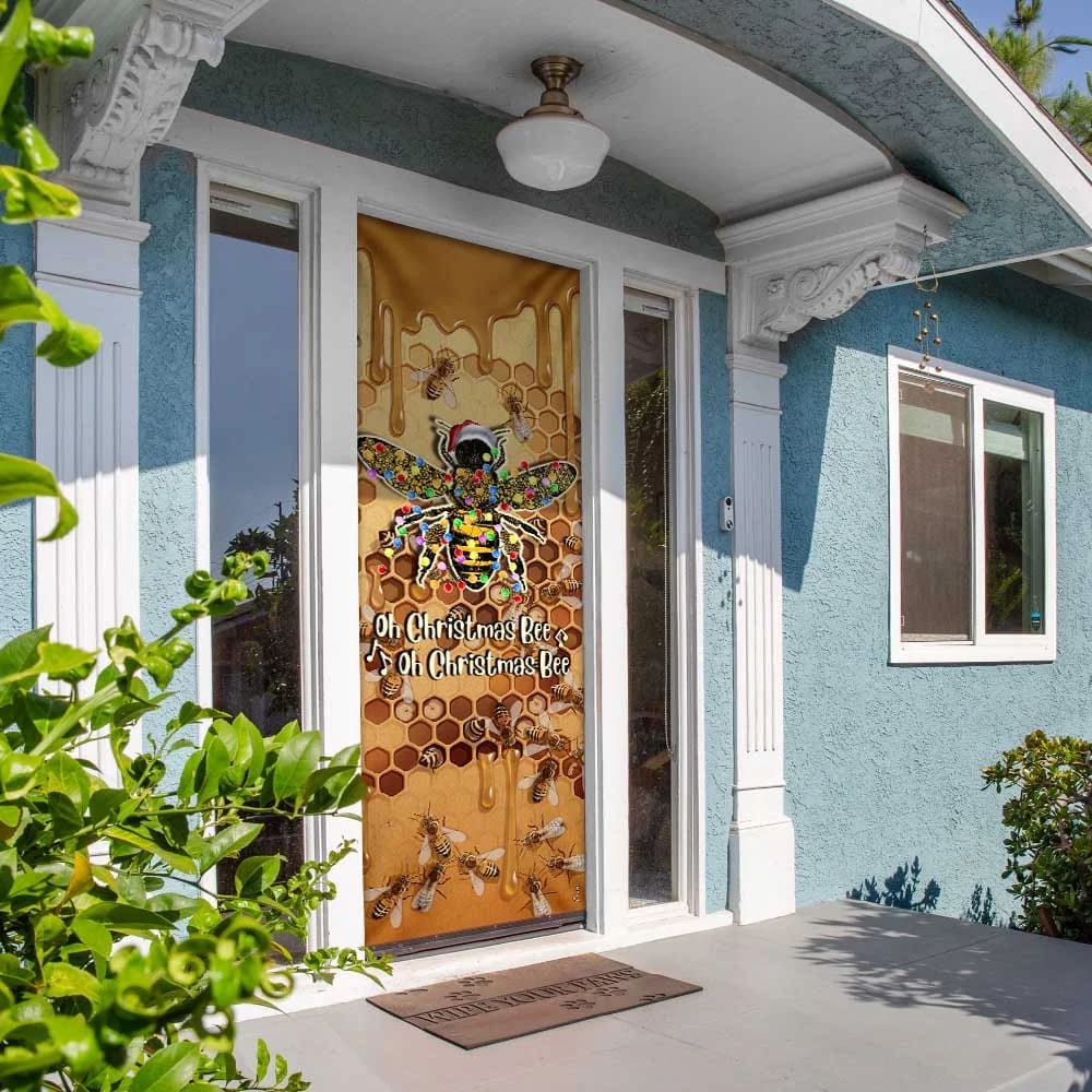 Oh Christmas Bee Door Cover Unique Gifts Doorcover Christmas Gift For Friends 5