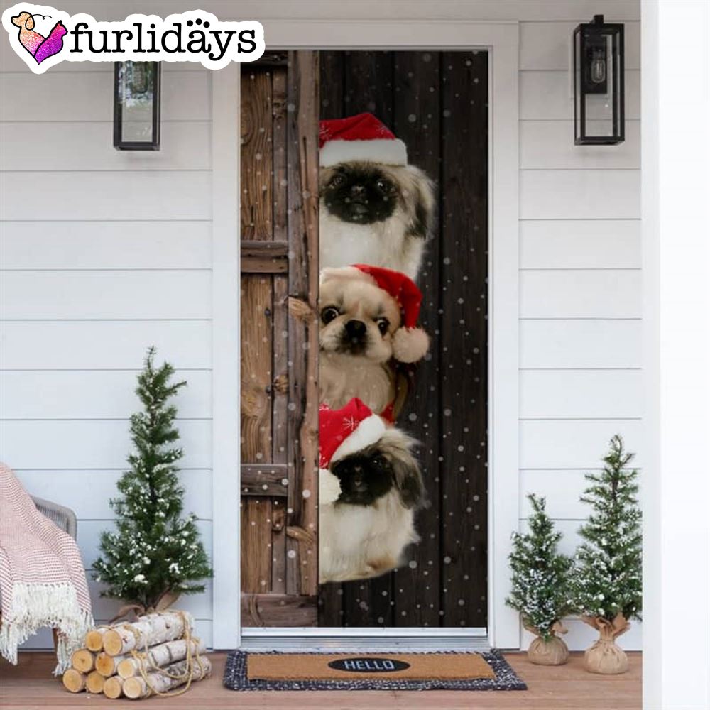 Pekingese Christmas Door Cover Xmas Gifts For Pet Lovers Christmas Gift For Friends Pekingese Christmas Door Cover Xmas Gifts For Pet Lovers Christmas Gift For Friends