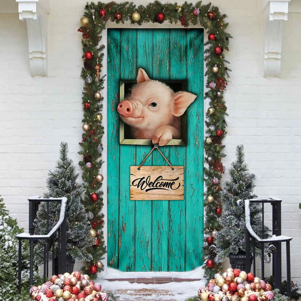 Pig Welcome Door Cover Unique Gifts Doorcover Christmas Gift For Friends 4 Pig Welcome Door Cover Unique Gifts Doorcover Christmas Gift For Friends 4