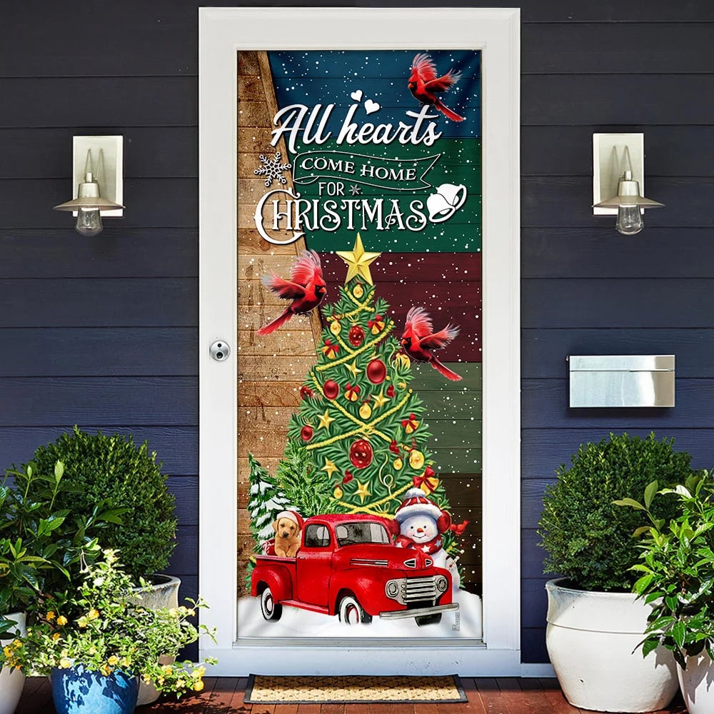 Red Truck Christmas Door Cover All Hearts Come Home For Christmas Door Cover Unique Gifts Doorcover 2 Red Truck Christmas Door Cover All Hearts Come Home For Christmas Door Cover Unique Gifts Doorcover 2