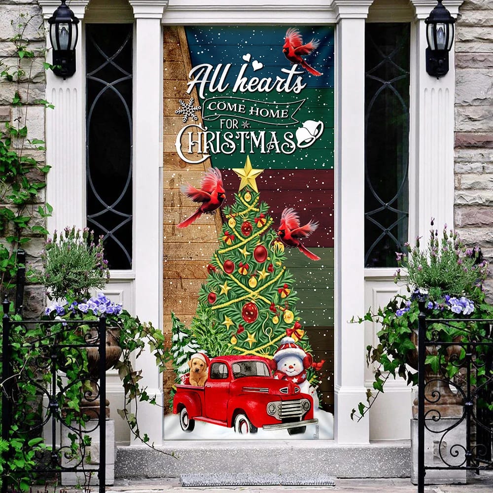 Red Truck Christmas Door Cover All Hearts Come Home For Christmas Door Cover Unique Gifts Doorcover 3 Red Truck Christmas Door Cover All Hearts Come Home For Christmas Door Cover Unique Gifts Doorcover 3